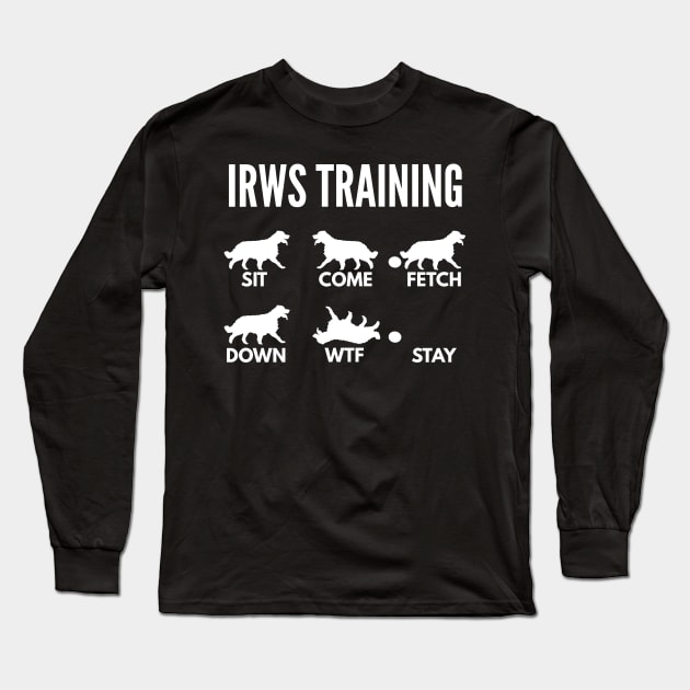 IWRS Training Irish Red and White Setter Tricks Long Sleeve T-Shirt by DoggyStyles